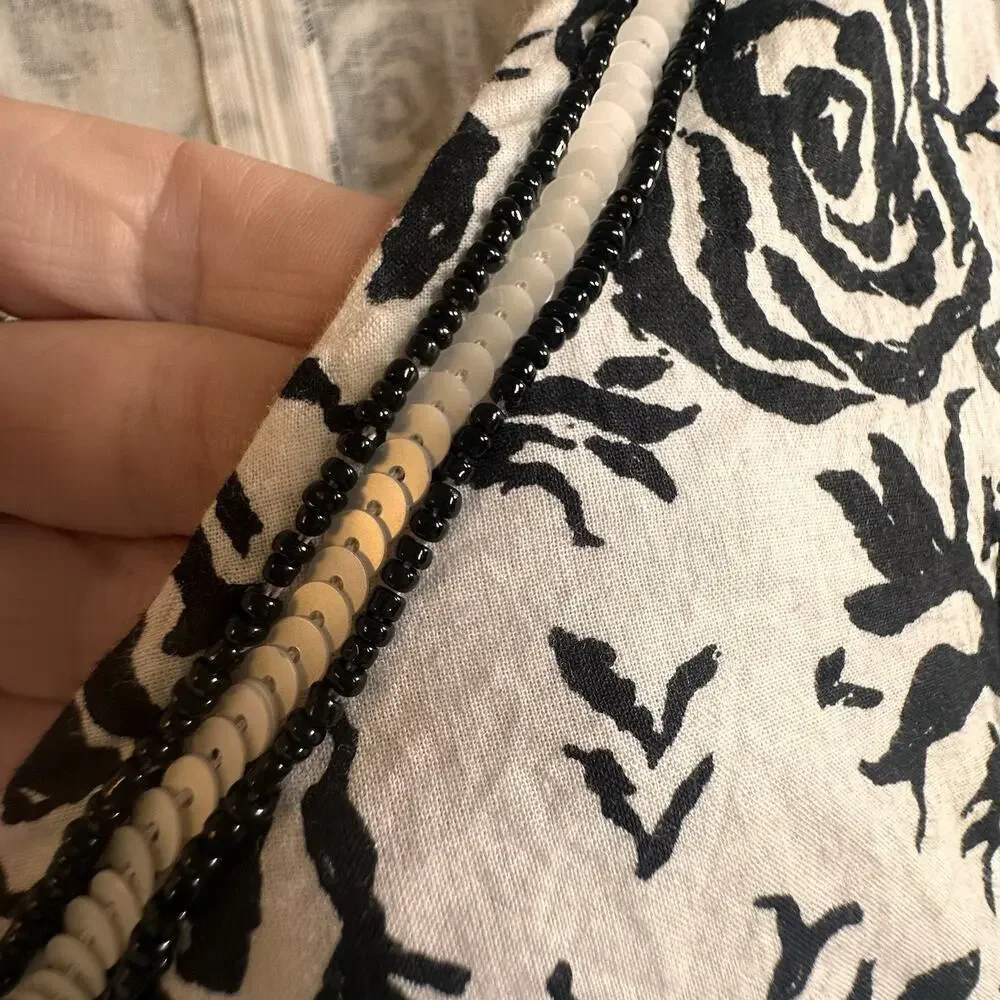 ModaPosa Womens XS Black White Floral Sleeveless Swing Dress Lace Up Back‎ Lined - Picture 8 of 16